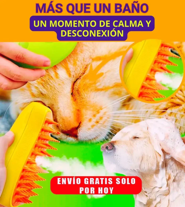 Cepillo Vaporizador Mascotas 3 en 1 - Instorepic™(OFERTA 2 X1)