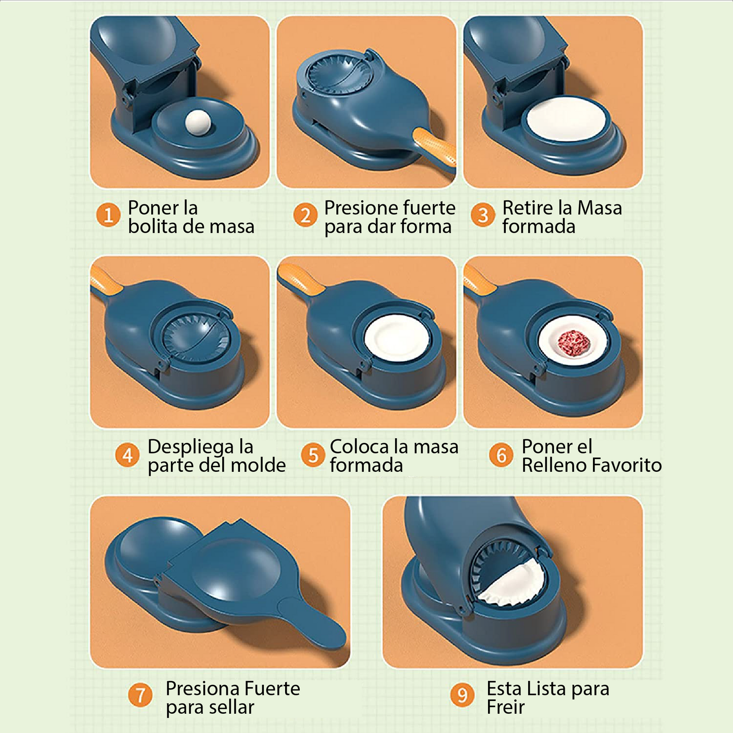 Molde Prensa 2en1 para Mini Empanadas