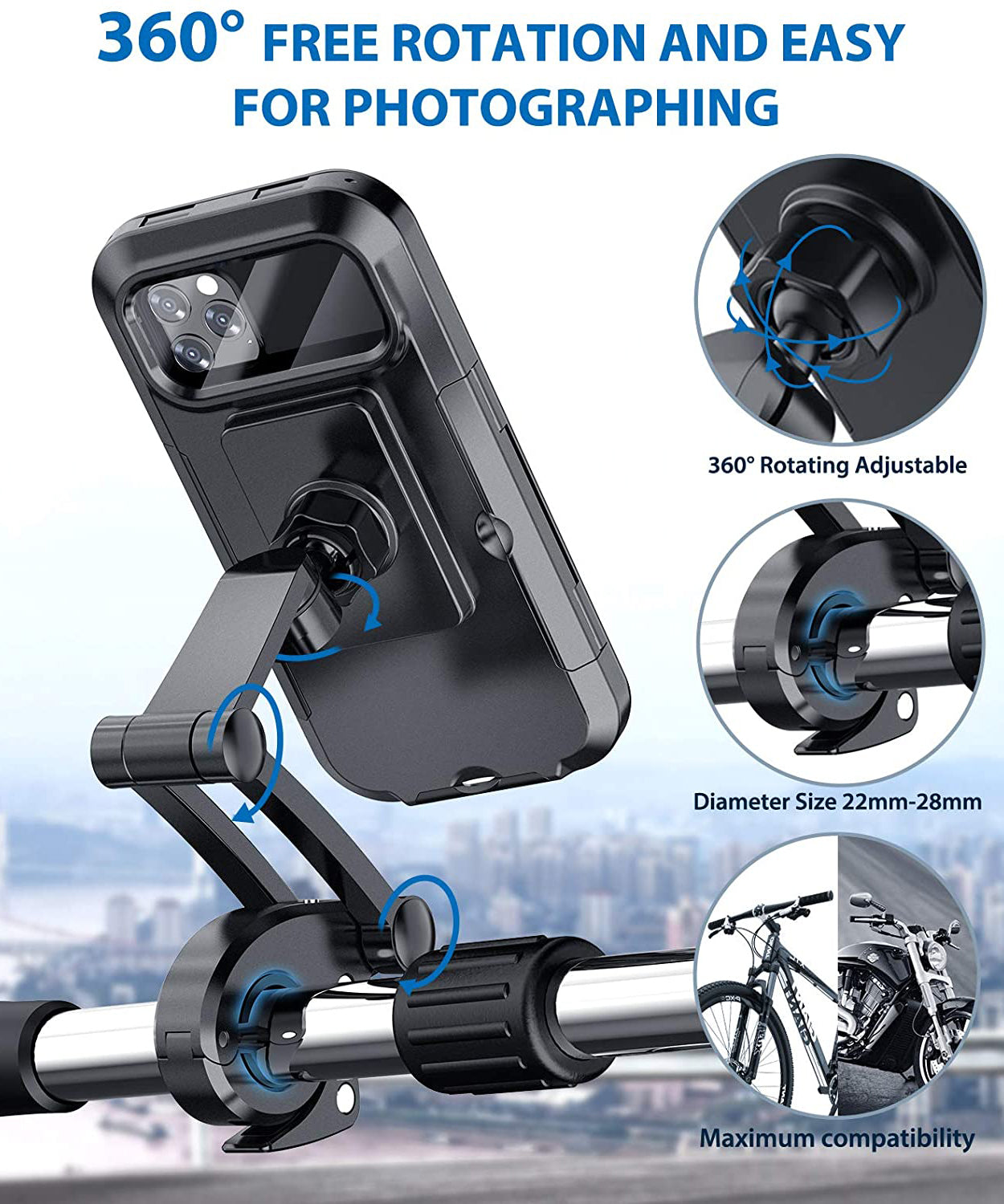 ¡NOVEDOSO SOPORTE PARA CELULAR CON FORRO IMPERMEABLE!