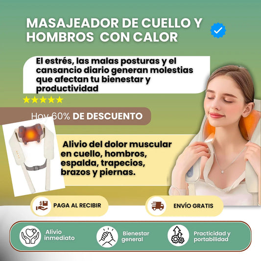 EvoCalm Pro™ Masajeador Multifuncion 4 en 1+ Envio Gratis